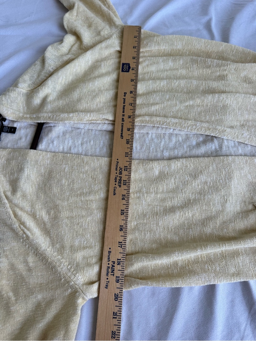 Eileen Fisher Organic Cotton Linen Slub Long Cardigan butter yellow knit small - Picture 7 of 7